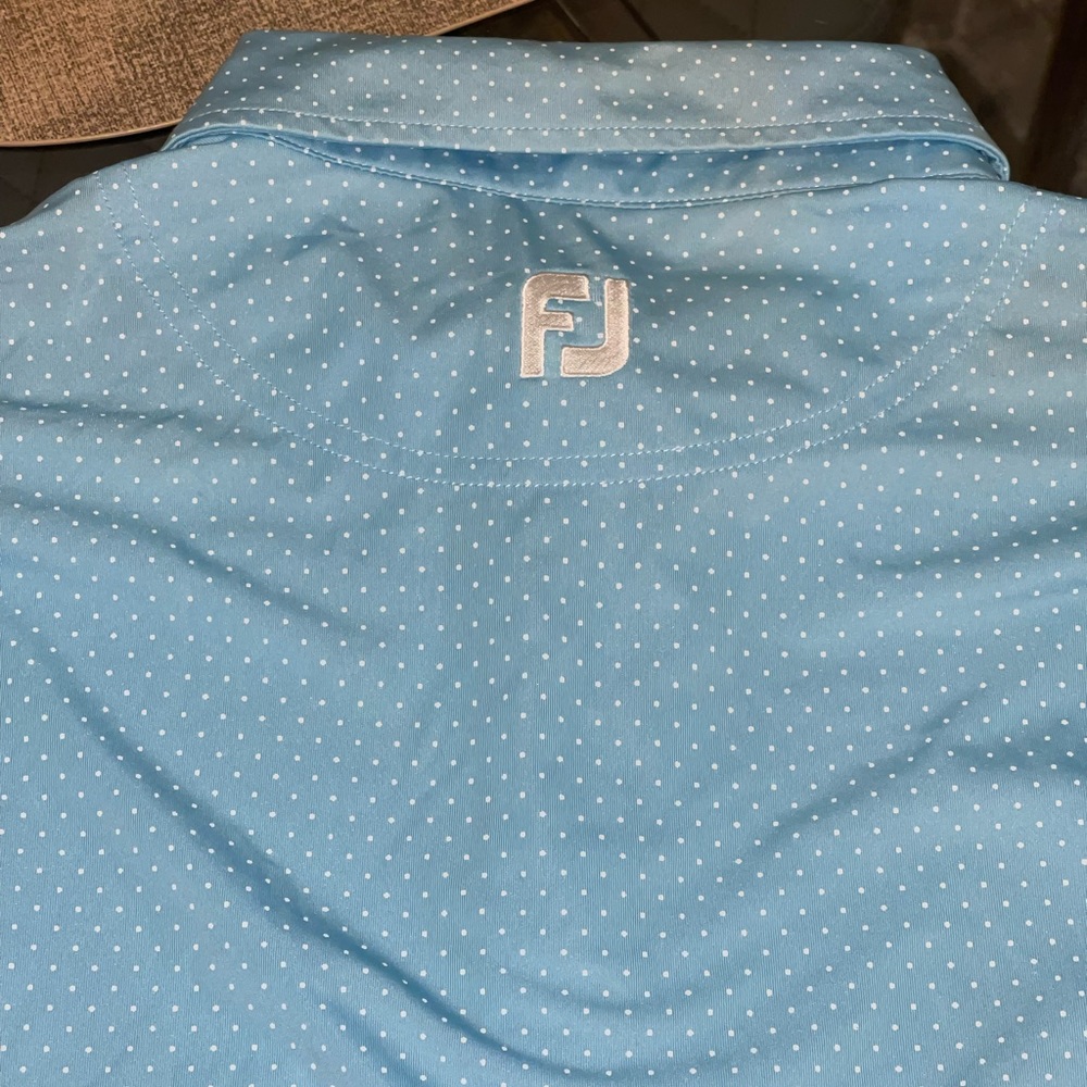 FootJoy Golf Polo Light Blue Dot Print